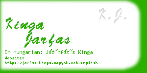 kinga jarfas business card